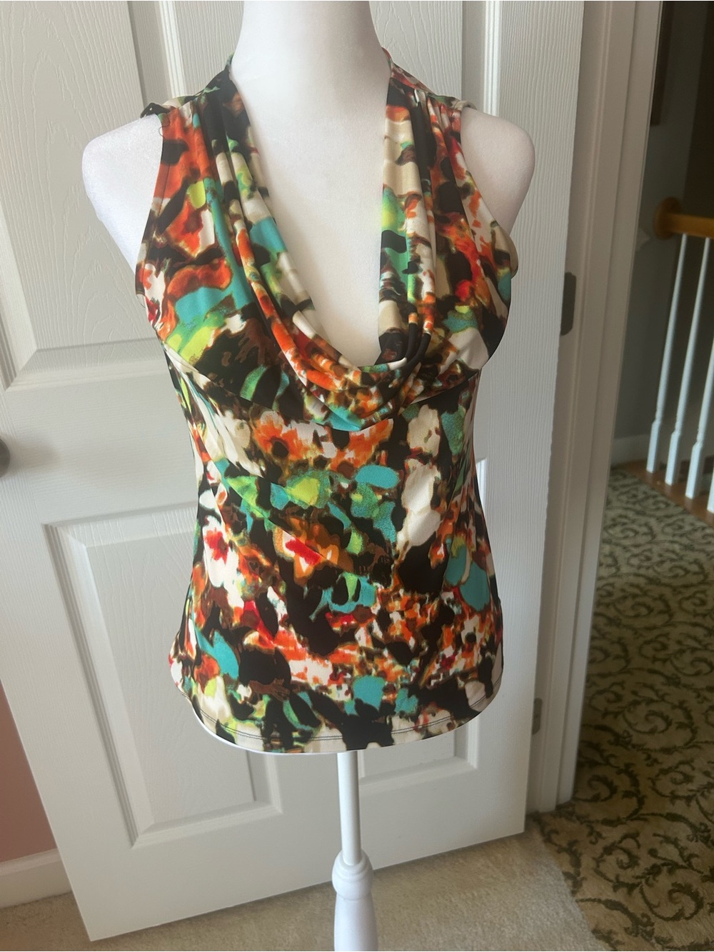 Calvin Klein Multicolor Cowl Neck Sleeveless Camisole